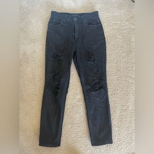 Aeropostale black distressed Mom Jean. Size 2